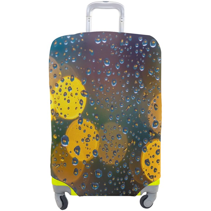 Bokeh Raindrops Window  Luggage Cover (Large)