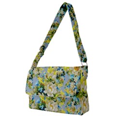 Background-flower White Full Print Messenger Bag (s) by nateshop