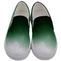 Watercolor-green White Men s Canvas Slip Ons View1