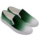 Watercolor-green White Men s Canvas Slip Ons View3