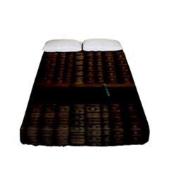 Books Covers Book Case Old Library Fitted Sheet (full/ Double Size) by Amaryn4rt