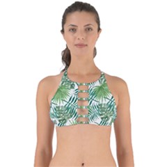 Leaves Background Wallpaper Pattern Perfectly Cut Out Bikini Top by Amaryn4rt
