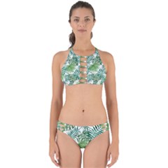 Leaves Background Wallpaper Pattern Perfectly Cut Out Bikini Set by Amaryn4rt