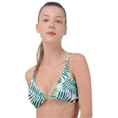 Leaves Background Wallpaper Pattern Knot Up Bikini Top by Amaryn4rt