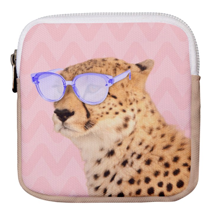 leopard in the sunglasses Mini Square Pouch