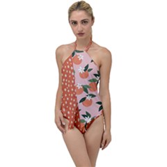 Tropical Polka Plants 4 Go With The Flow One Piece Swimsuit by flowerland