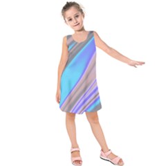 Wave Abstract Texture Design Kids  Sleeveless Dress by Amaryn4rt