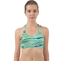 Waves Marbled Abstract Background Back Web Sports Bra by Amaryn4rt