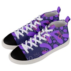 Abstract Background Shapes Banner Men s Mid-top Canvas Sneakers by Amaryn4rt