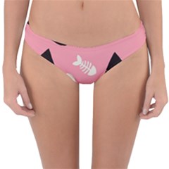 Cat Pattern Backgroundpet Reversible Hipster Bikini Bottoms by Amaryn4rt