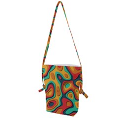 Paper Cut Abstract Pattern Folding Shoulder Bag by Amaryn4rt