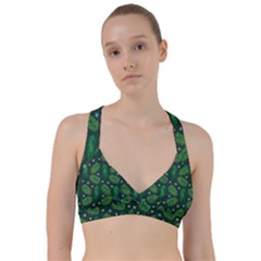 Leaves Snowflake Pattern Holiday Sweetheart Sports Bra by Amaryn4rt