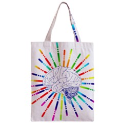 Brain Icon Star Biology Abstract Zipper Classic Tote Bag by Wegoenart