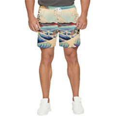 Wave Japanese Mount Fuji Men s Runner Shorts by Wegoenart