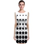 Halftone Pattern Dot Modern Retro Texture Circle Classic Sleeveless Midi Dress