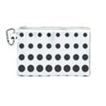 Halftone Pattern Dot Modern Retro Texture Circle Canvas Cosmetic Bag (Medium)