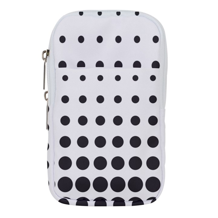 Halftone Pattern Dot Modern Retro Texture Circle Waist Pouch (Large)