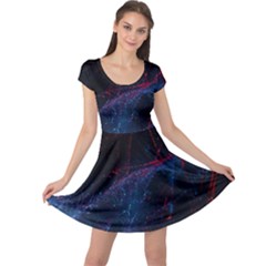 Abstract Painting Feathers Beautiful Cap Sleeve Dress by artworkshop