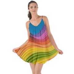  Rainbow Pattern Lines Love The Sun Cover Up by artworkshop