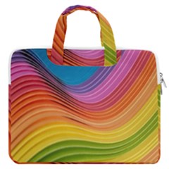  Rainbow Pattern Lines Macbook Pro 13  Double Pocket Laptop Bag by artworkshop