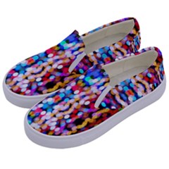 Abstract Background Blur Kids  Canvas Slip Ons by artworkshop