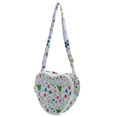 New Year Christmas Winter Watercolor Heart Shoulder Bag by artworkshop