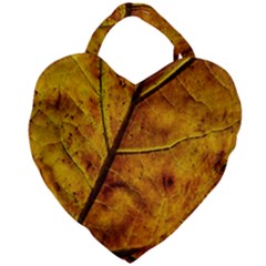 Leaf Leaf Veins Fall Giant Heart Shaped Tote by artworkshop