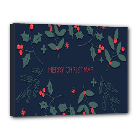 Merry Christmas Holiday Pattern  Canvas 16  X 12  (stretched) by artworkshop