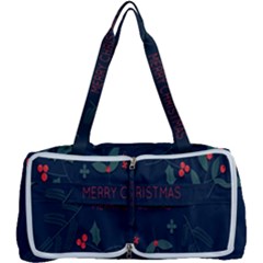 Merry Christmas Holiday Pattern  Multi Function Bag by artworkshop
