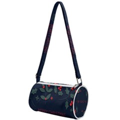 Merry Christmas Holiday Pattern  Mini Cylinder Bag