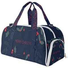 Merry Christmas Holiday Pattern  Burner Gym Duffel Bag by artworkshop