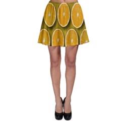 Orange Slices Cross Sections Pattern Skater Skirt by artworkshop