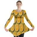Orange Slices Cross Sections Pattern Long Sleeve Tunic  View1