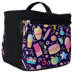 Cute-seamless-pattern-with-colorful-sweets-cakes-lollipops Make Up Travel Bag (big) by Wegoenart