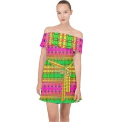 Peace And Love Off Shoulder Chiffon Dress by Thespacecampers