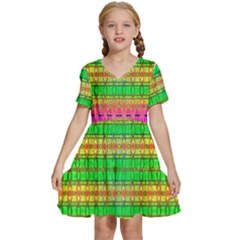 Peace And Love Kids  Short Sleeve Tiered Mini Dress by Thespacecampers