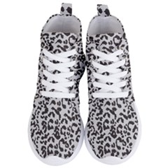 Grey And Black Jaguar Dots Women s Lightweight High Top Sneakers by ConteMonfrey