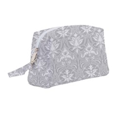 Grey Lace Decorative Ornament - Pattern 14th And 15th Century - Italy Vintage Wristlet Pouch Bag (medium) by ConteMonfrey