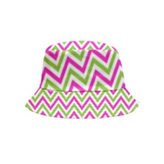 Mave,chevron,white,navi,purple Bucket Hat (kids) by nateshop