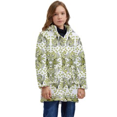 Background Pattern Texture Design Kid s Hooded Longline Puffer Jacket by Wegoenart