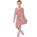 Illustration Background Light Abstract Texture Kids  Long Sleeve Velvet Dress View1