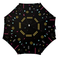 Illustration Geometric Art Colorful Shapes Straight Umbrellas by Wegoenart