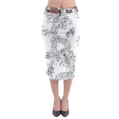 Im Fourth Dimension Black White 34 Midi Pencil Skirt by imanmulyana