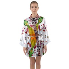 Im Fourth Dimension Colour 36 Long Sleeve Satin Kimono by imanmulyana