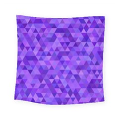 Illustration Purple Triangle Purple Background Square Tapestry (small) by Wegoenart