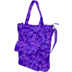 Illustration Purple Triangle Purple Background Shoulder Tote Bag by Wegoenart