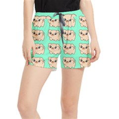 Puppy Pattern Wallpaper Dog Pet Women s Runner Shorts by Wegoenart