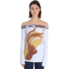 Im Fourth Dimension Colour 50 Off Shoulder Long Sleeve Top