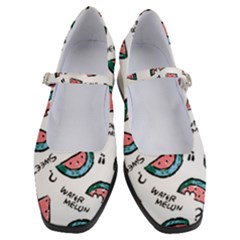 Illustration Watermelon Fruit Sweet Slicee Women s Mary Jane Shoes by Sudhe