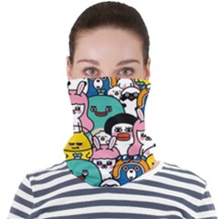 Illustration Animals Cartoon Background Pattern Face Seamless Bandana (adult) by Sudhe